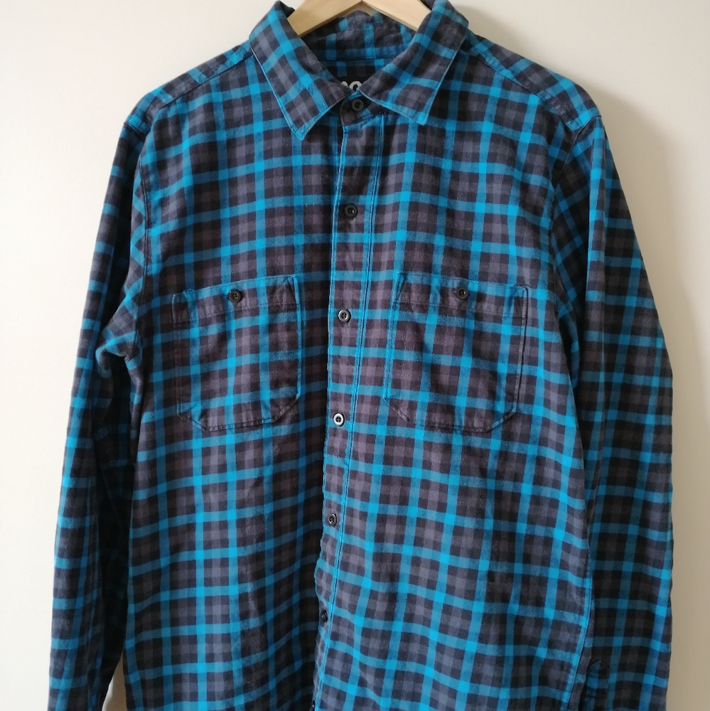 Nomis Flannel Blue Black Grey Large